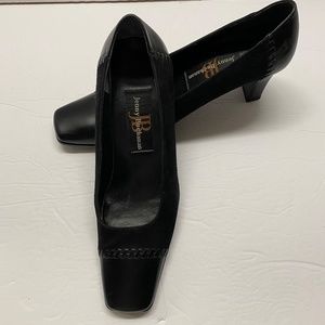 Jennie Buchanan Black and Suede Heels Size 8 1/2